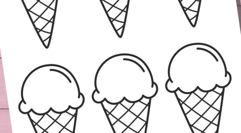 Fun Ice Cream Cone Templates For Crafts Coloring