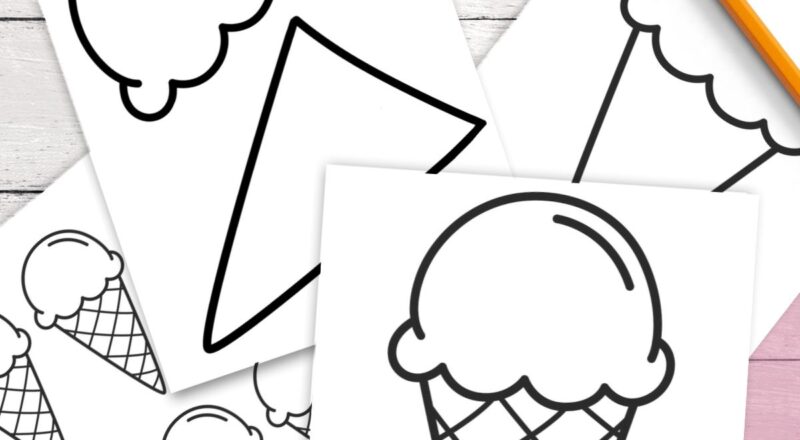Fun Ice Cream Cone Templates For Crafts Coloring