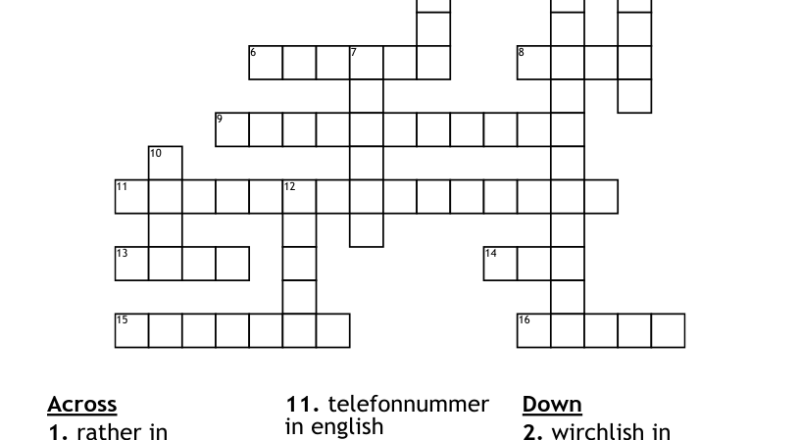 German Crossword WordMint