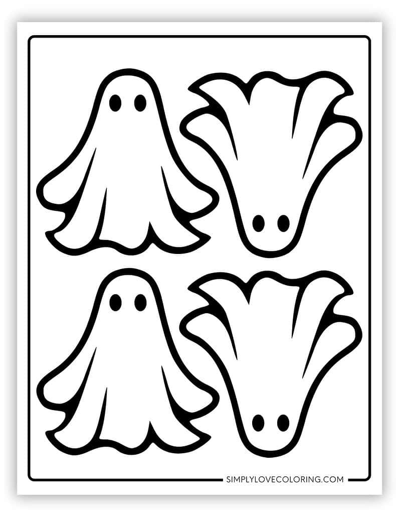 Ghost Templates Free PDF Printables Simply Love Coloring