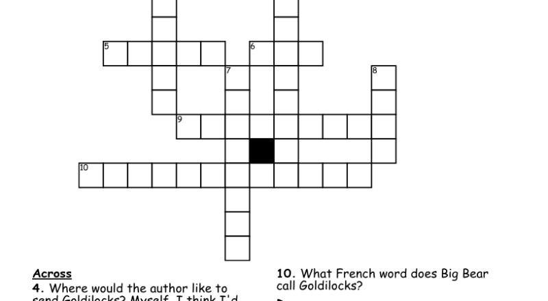 Goldilocks And The Three Bears The Revolting One Crossword WordMint