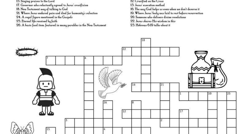 Gospel Crossword Puzzle Beeloo Printable Crafts And Activities For Kids