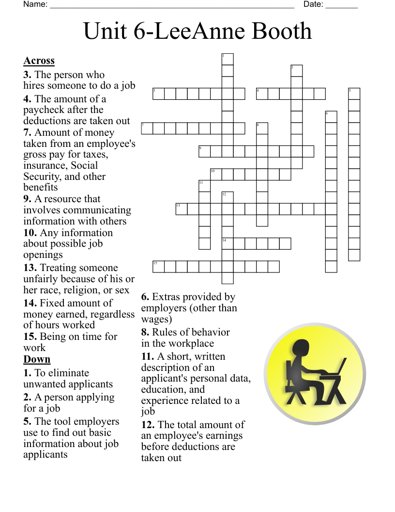 Gross Pay Crossword WordMint