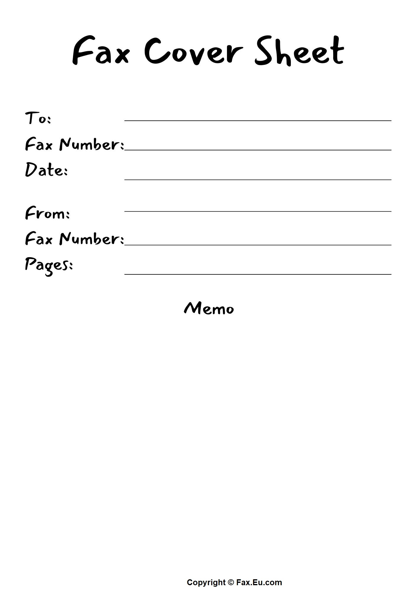 Handwriting Fax Cover Sheet Printable And Editable Free Fax Cover Sheet Templates