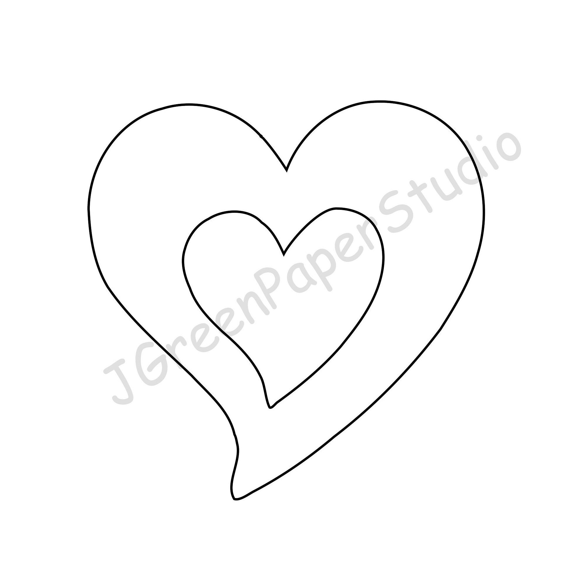 10 inch heart template printable