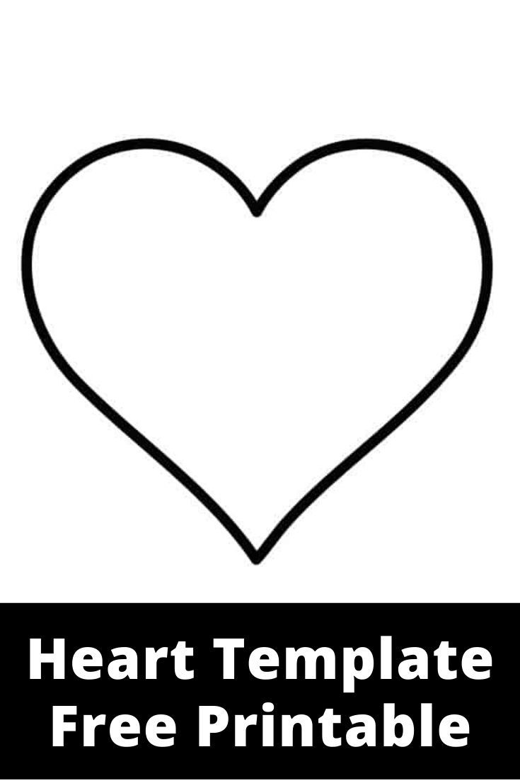 heart shape template printable heart shape template printable