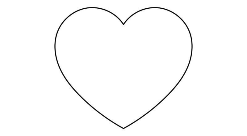 Heart Template Free Printables The Best Ideas For Kids