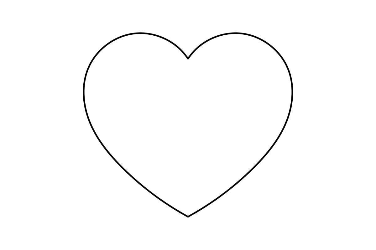 Heart Template Free Printables The Best Ideas For Kids