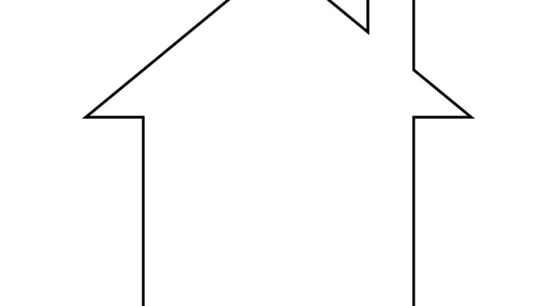 House Templates Free Blank House Shape PDFs
