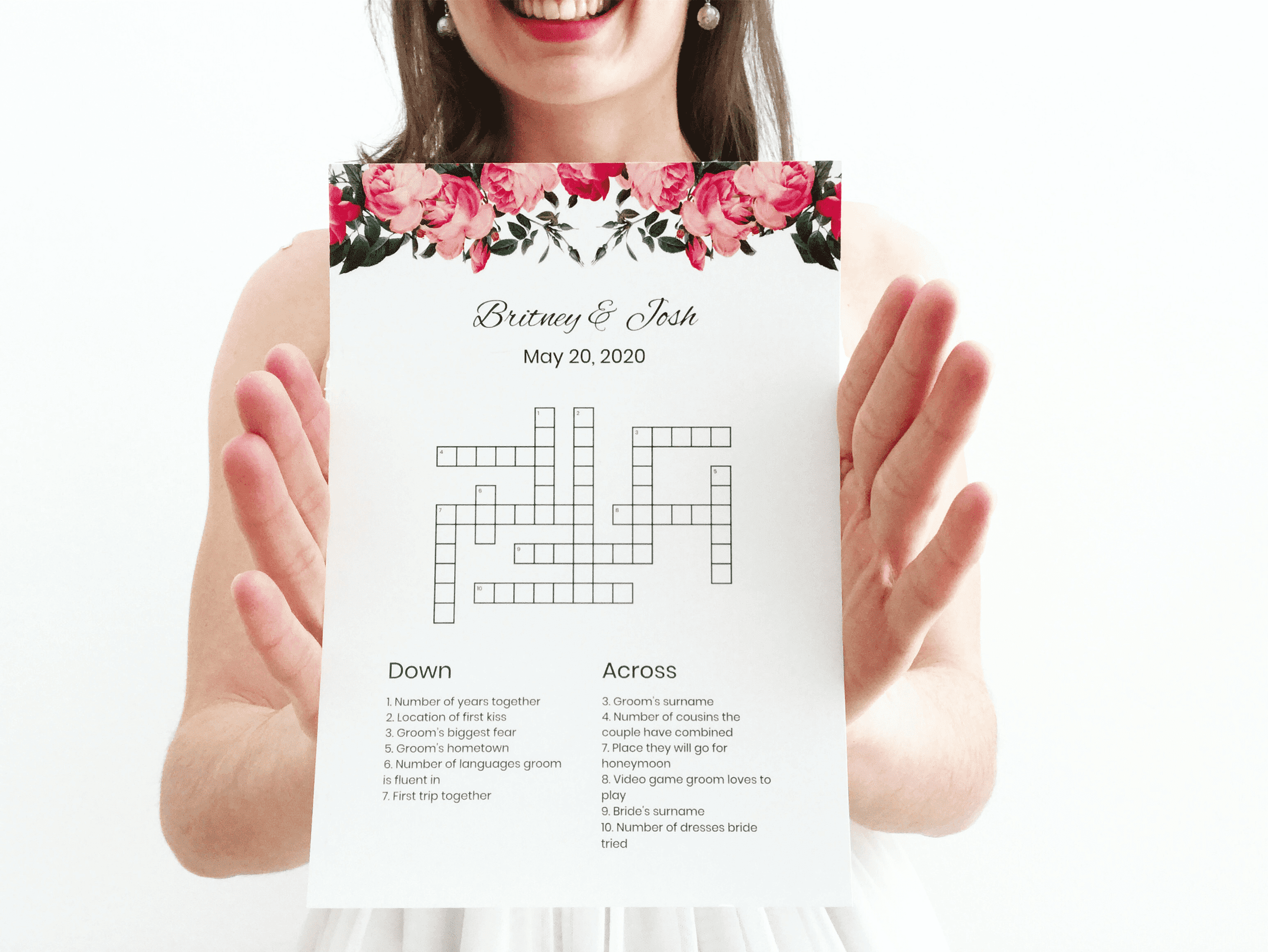 wedding crossword puzzle