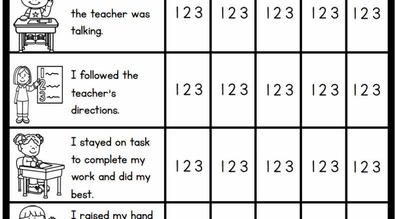 Individual Behavior Chart Freebies Sarah s Teaching Snippets