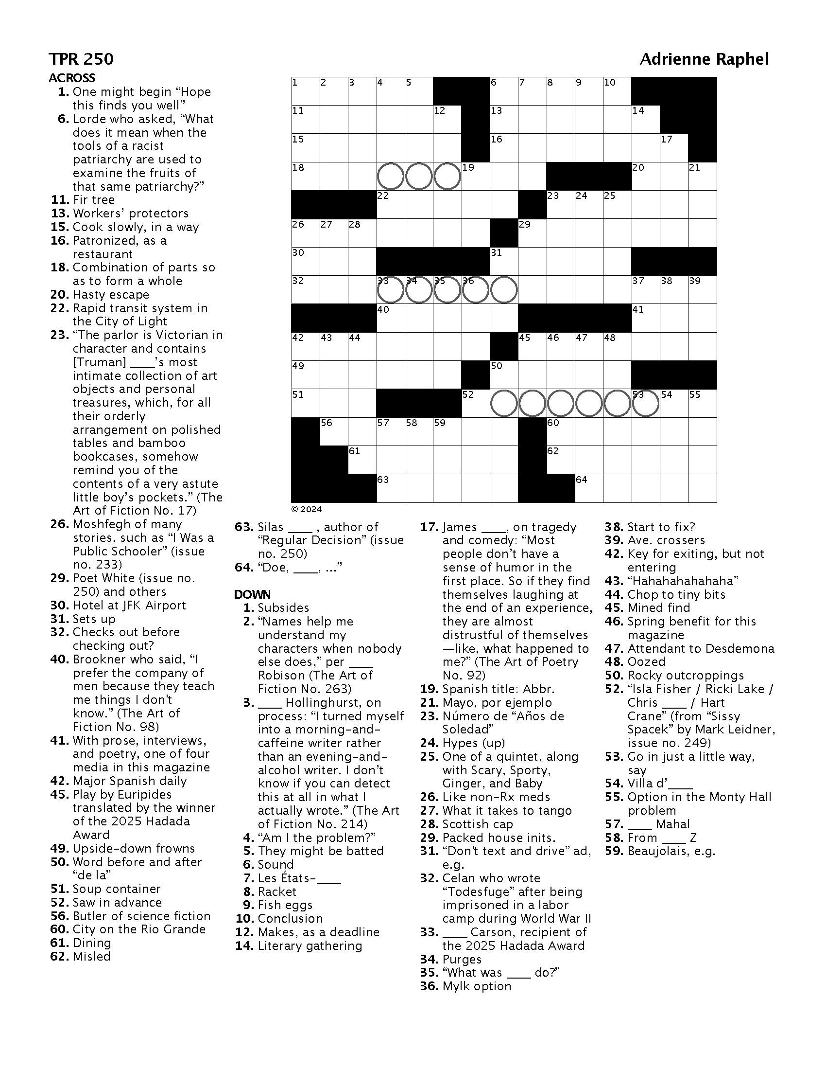 same here crossword