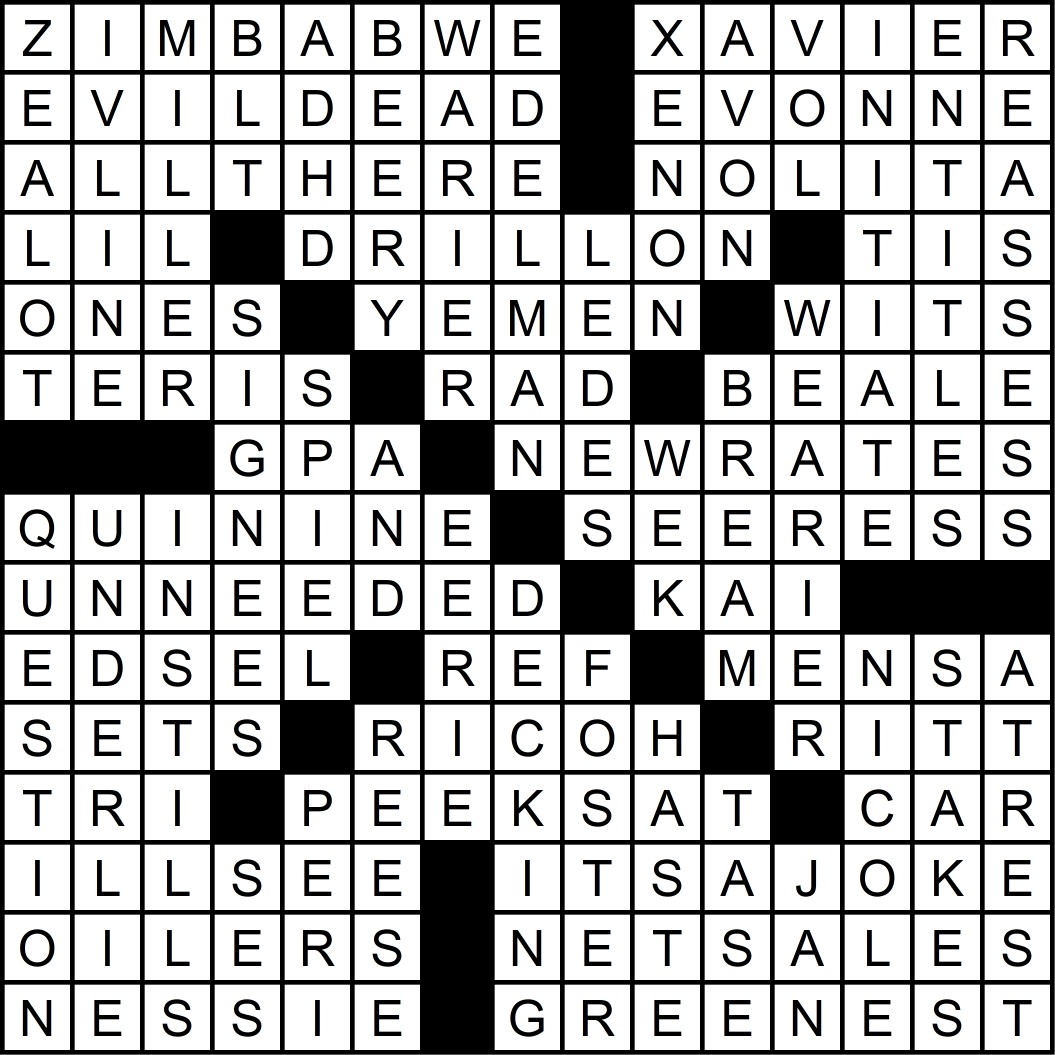 January 2021 Matt Gaffney s Weekly Crossword Contest