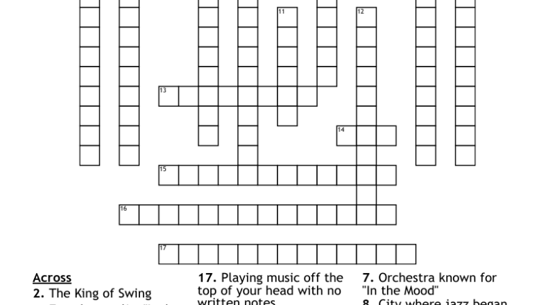Jazz Crossword WordMint