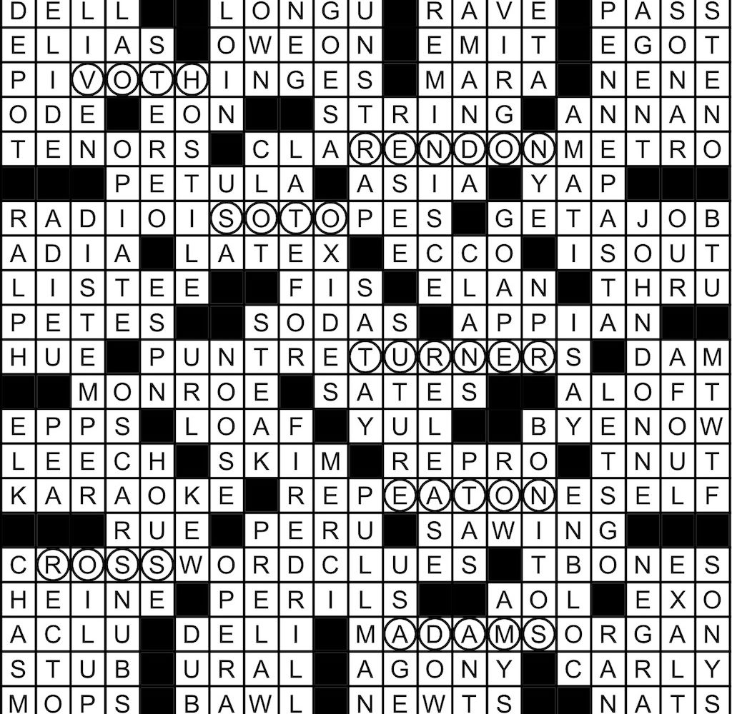 July 2014 Crossword Puzzle Answer Key Washingtonian