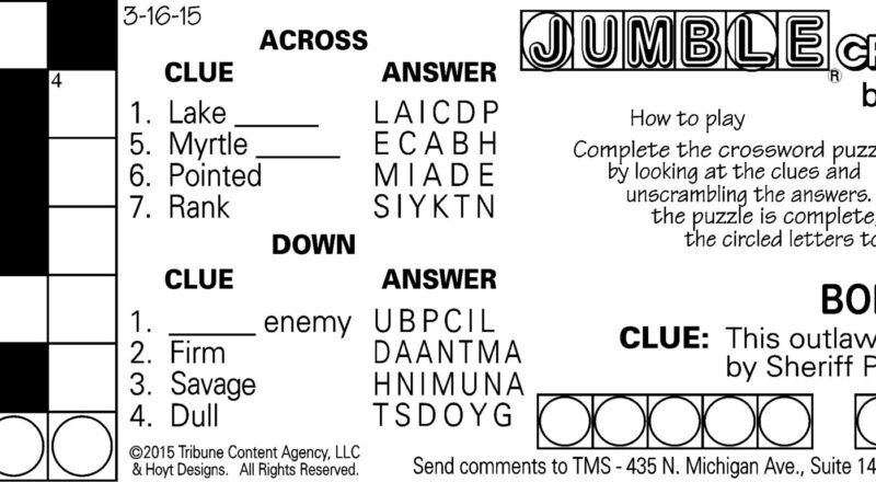Jumble Crosswords