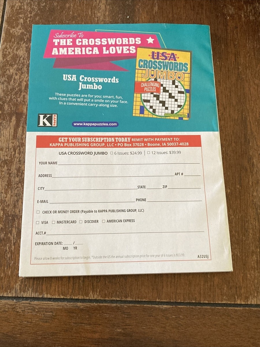 KAPPA CROSSWORD PUZZLES ONLY 2024 New EBay