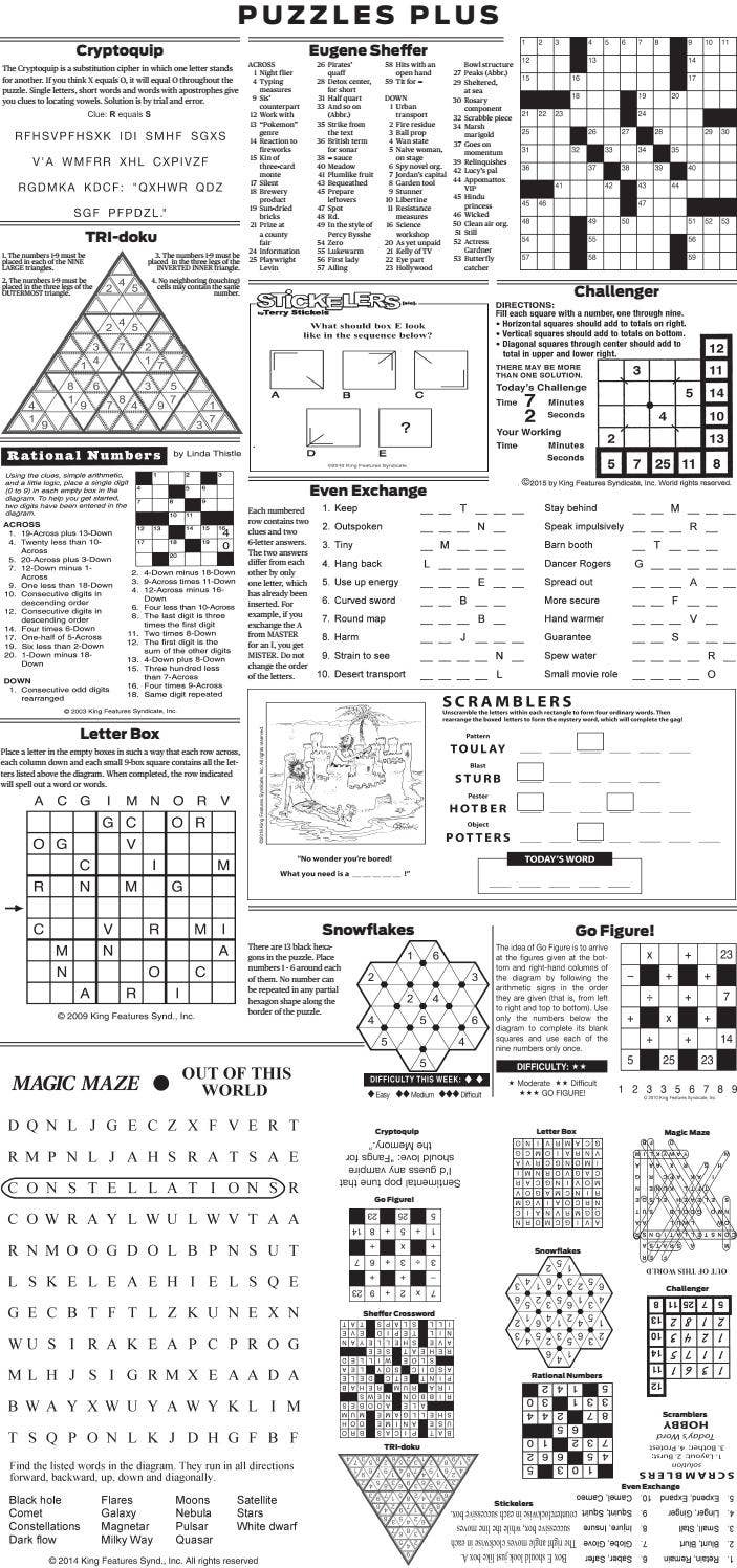 King Features NEW Full Size Daily Puzzle Page By KingFeatures Sales Issuu