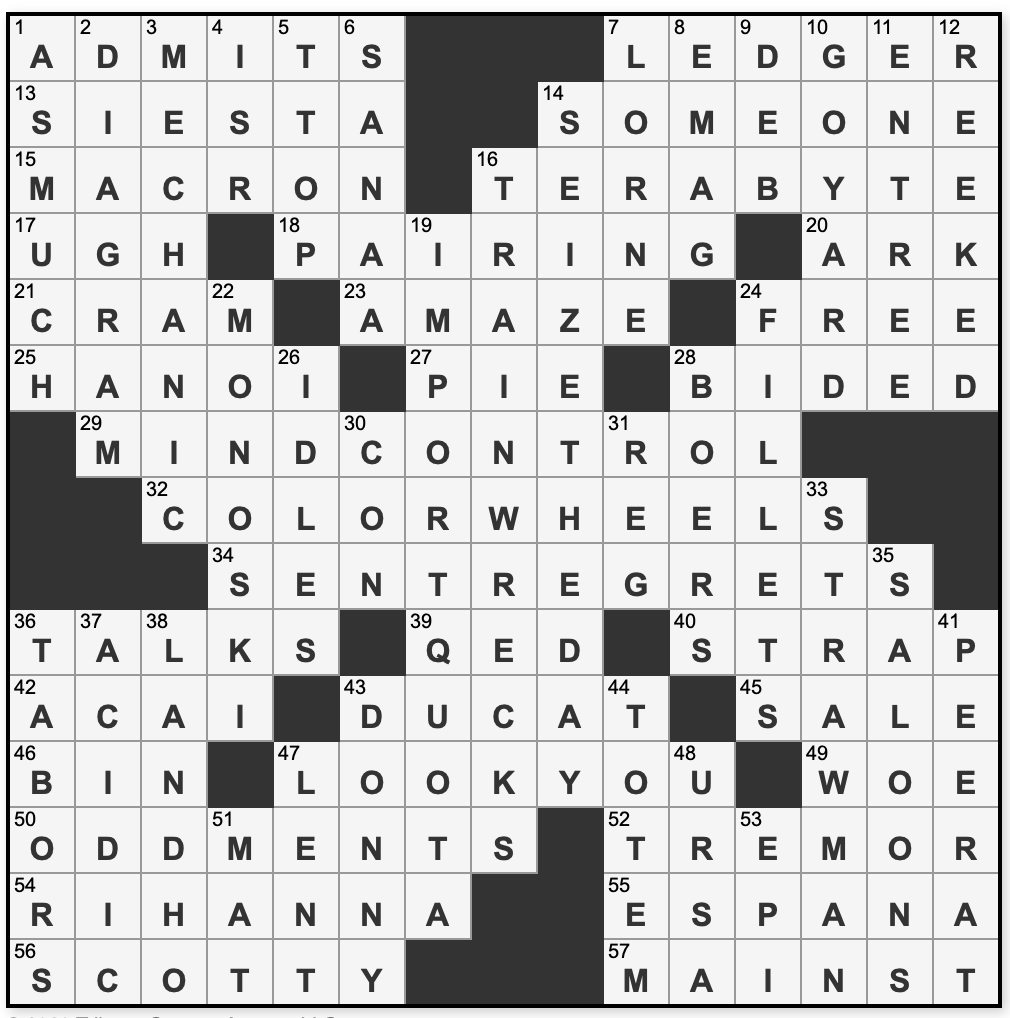 la crossword answers
