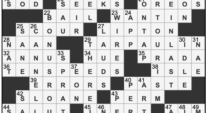 L A Times Crossword Corner Saturday May 31 2025 Stella Zawistowski
