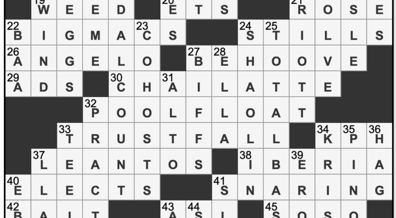 L A Times Crossword Corner Saturday September 14 2024 Adrian Johnson