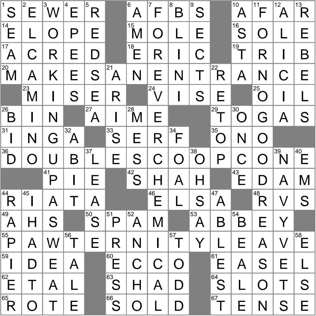 LA Times Crossword 1 Mar 25 Saturday LAXCrossword