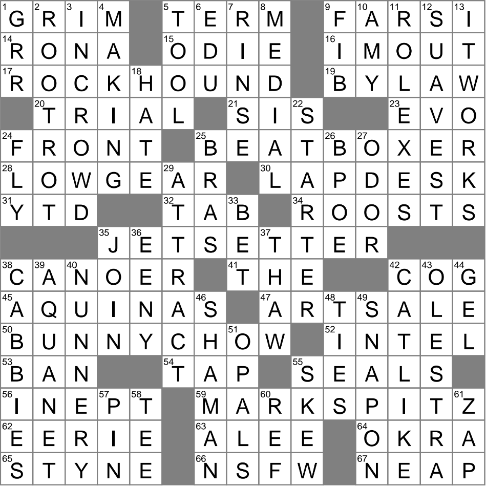 LA Times Crossword 10 Oct 24 Thursday LAXCrossword