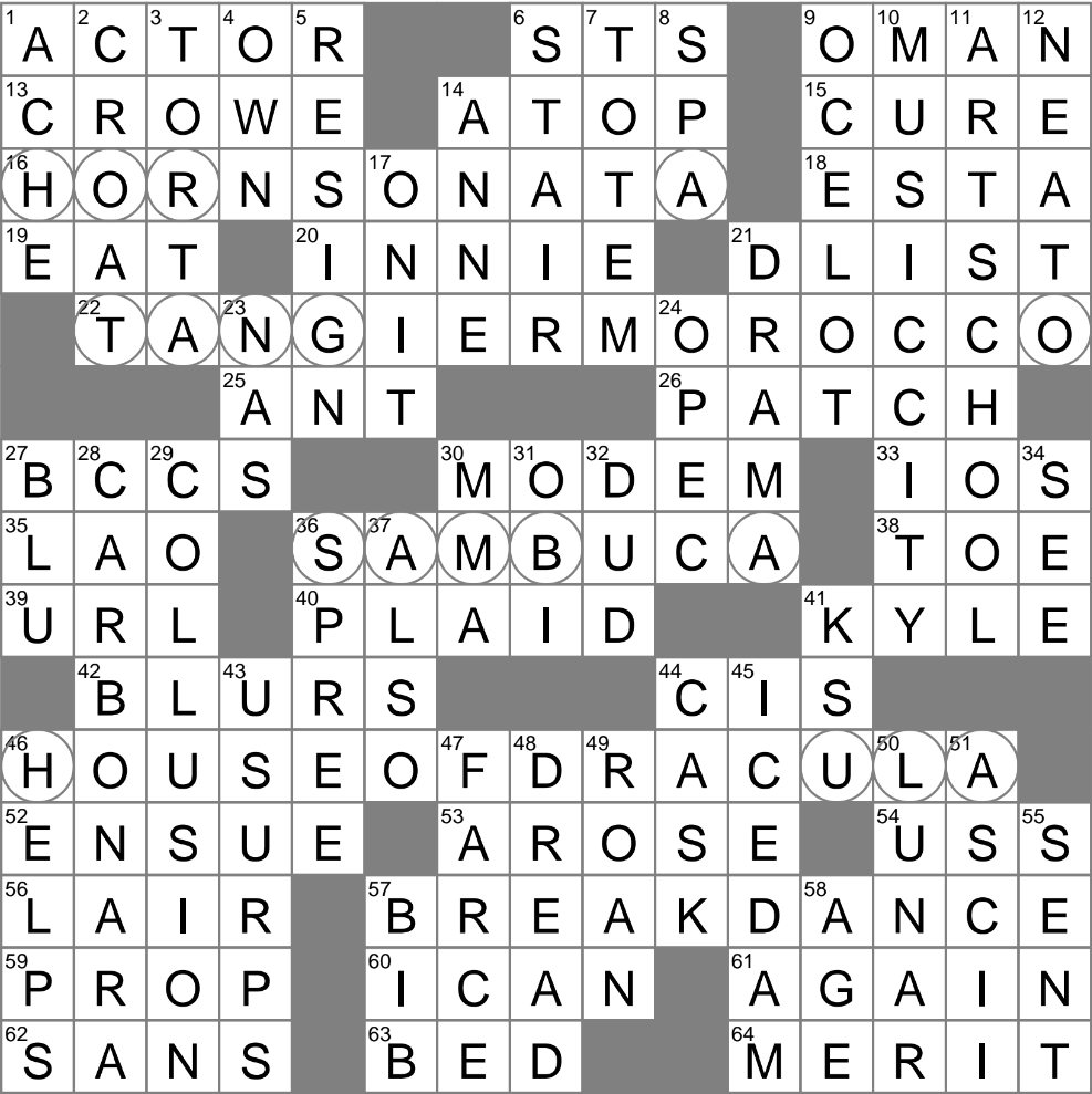 LA Times Crossword 12 Aug 24 Monday LAXCrossword