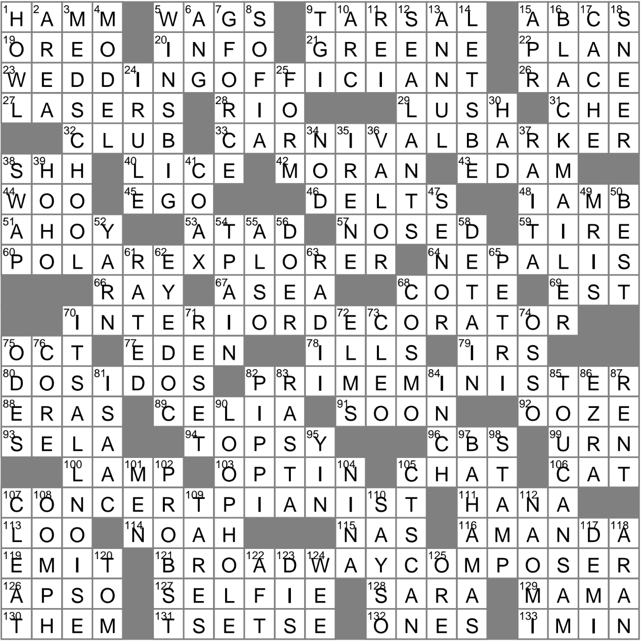 LA Times Crossword 13 Nov 22 Sunday LAXCrossword