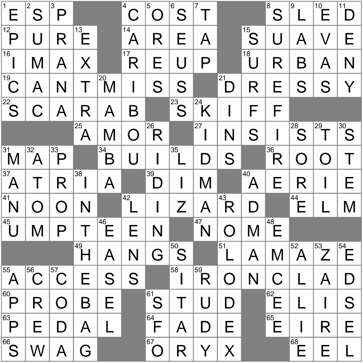 LA Times Crossword 19 Apr 23 Wednesday LAXCrossword