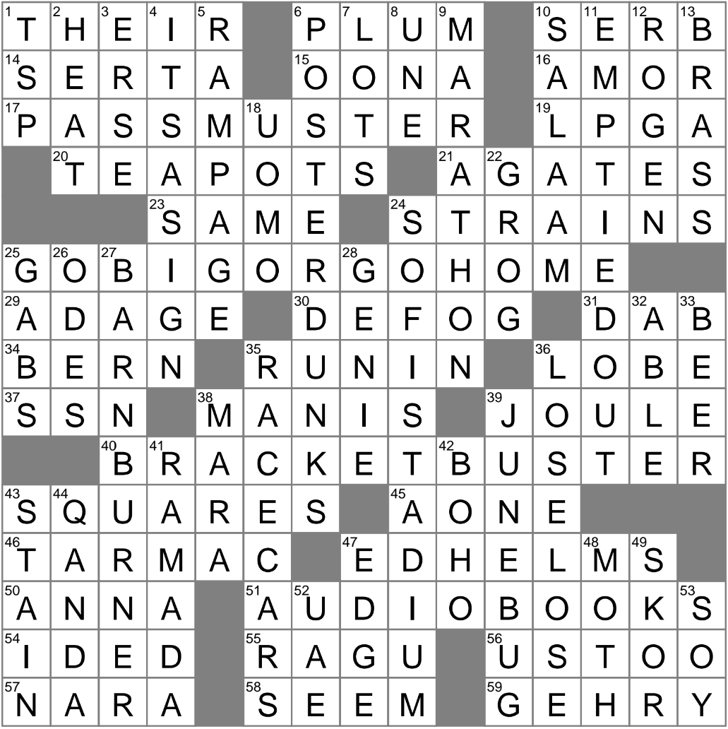 LA Times Crossword 22 Mar 25 Saturday LAXCrossword LA Times Crossword 22 Mar 25 Saturday LAXCrossword