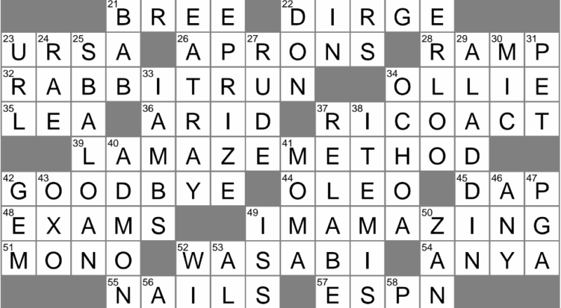 LA Times Crossword 29 May 25 Thursday LAXCrossword
