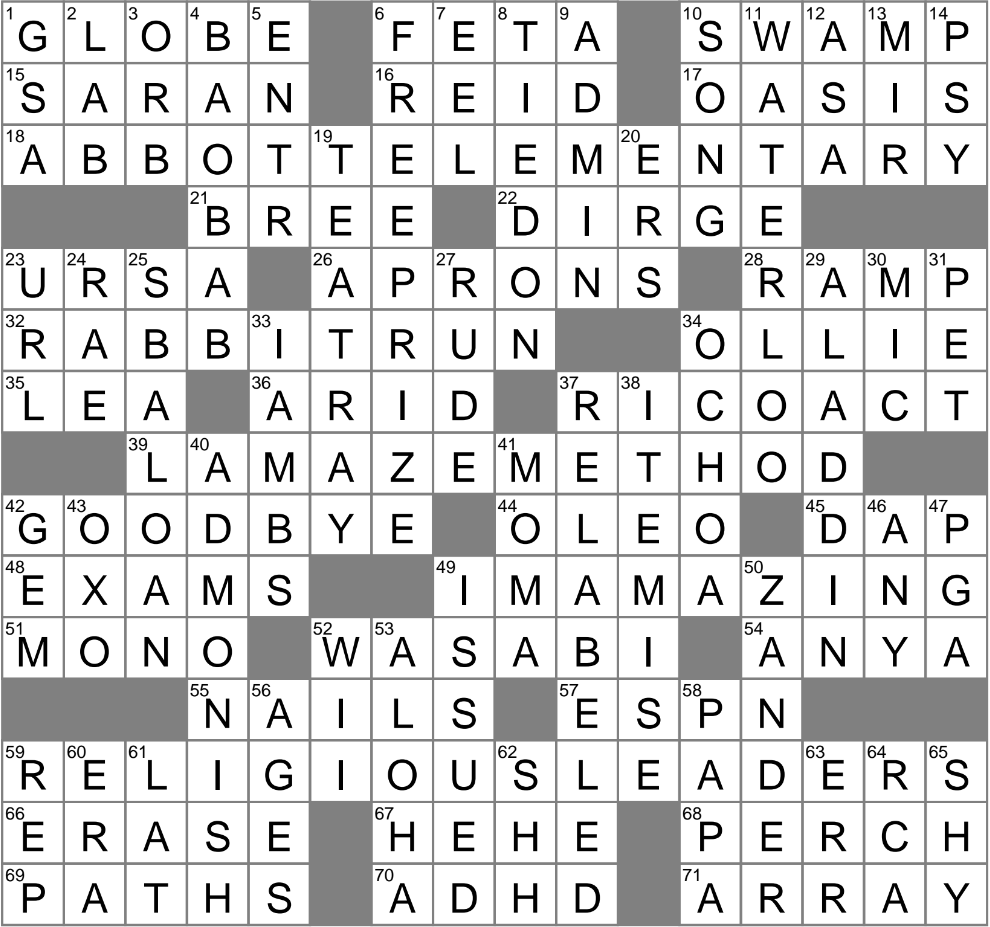 LA Times Crossword 29 May 25 Thursday LAXCrossword LA Times Crossword 29 May 25 Thursday LAXCrossword