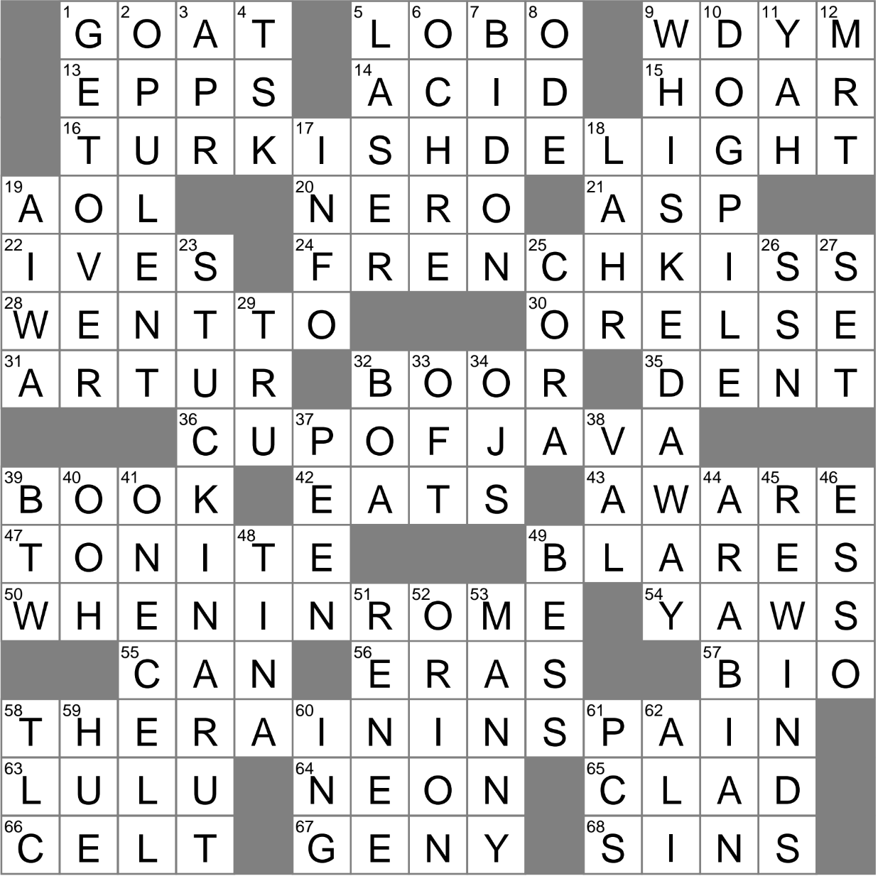 LA Times Crossword 3 Feb 23 Friday LAXCrossword