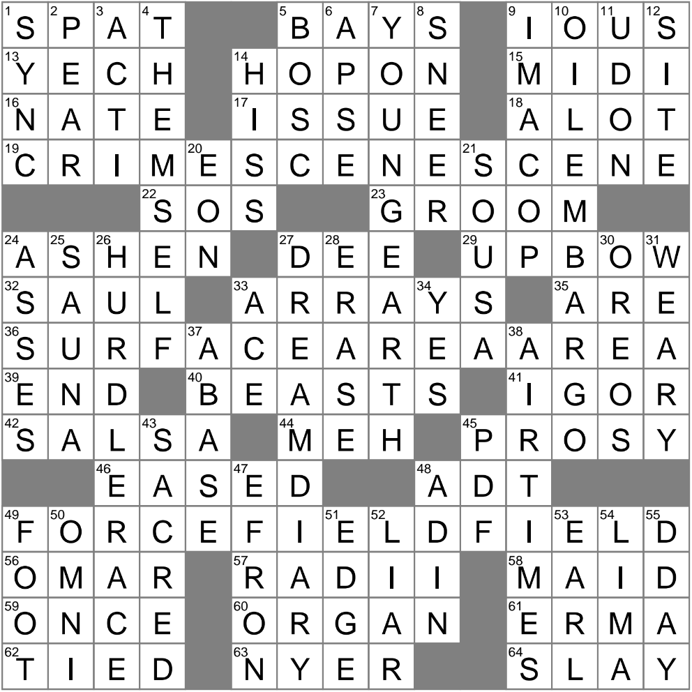 LA Times Crossword 3 Jul 25 Thursday LAXCrossword