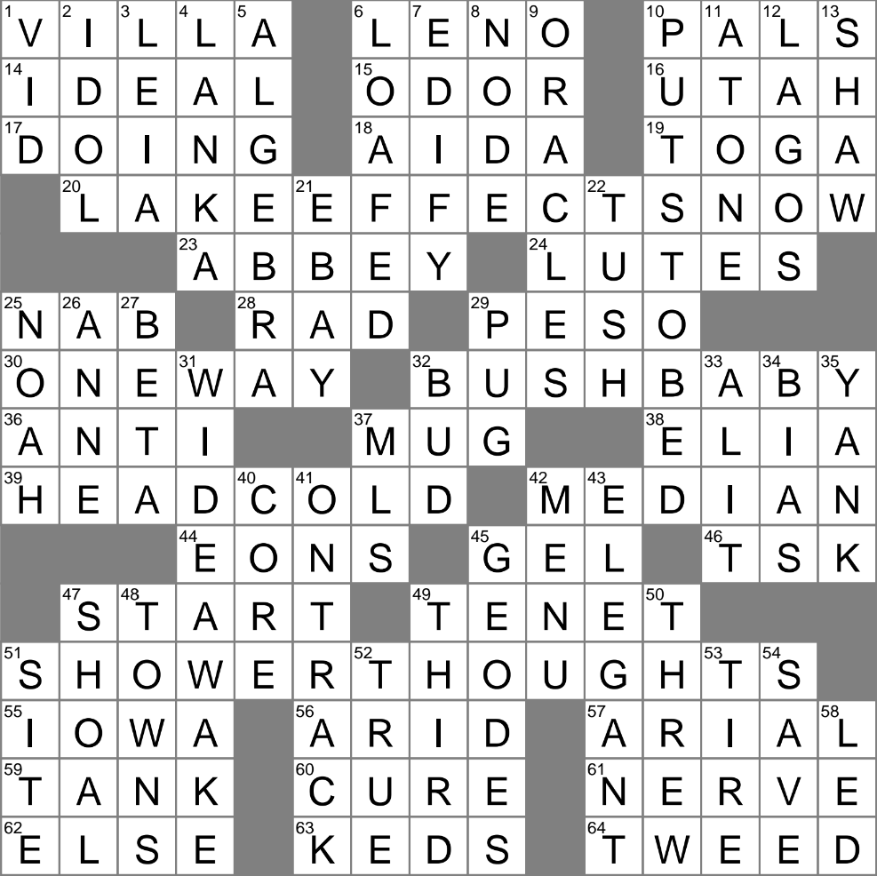 LA Times Crossword 3 Sep 24 Tuesday LAXCrossword