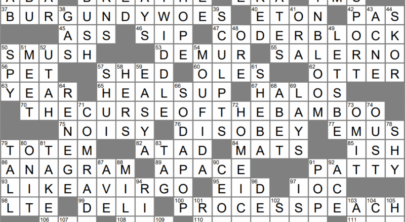 LA Times Crossword 30 Apr 23 Sunday LAXCrossword