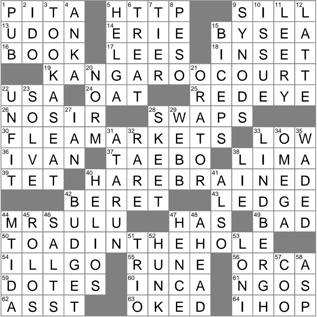 LA Times Crossword 5 Nov 24 Tuesday LAXCrossword