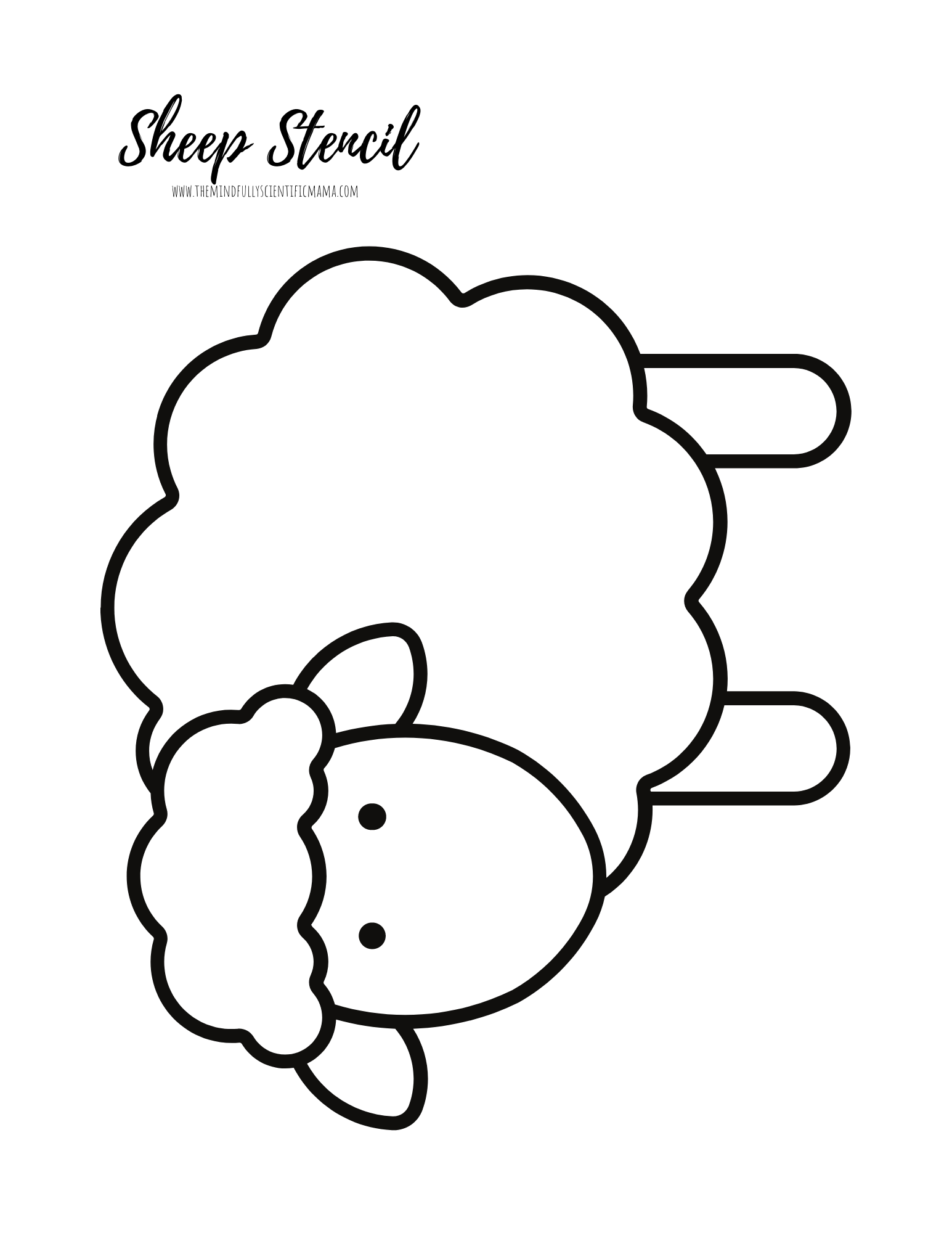 Lamb Template Free Printable
