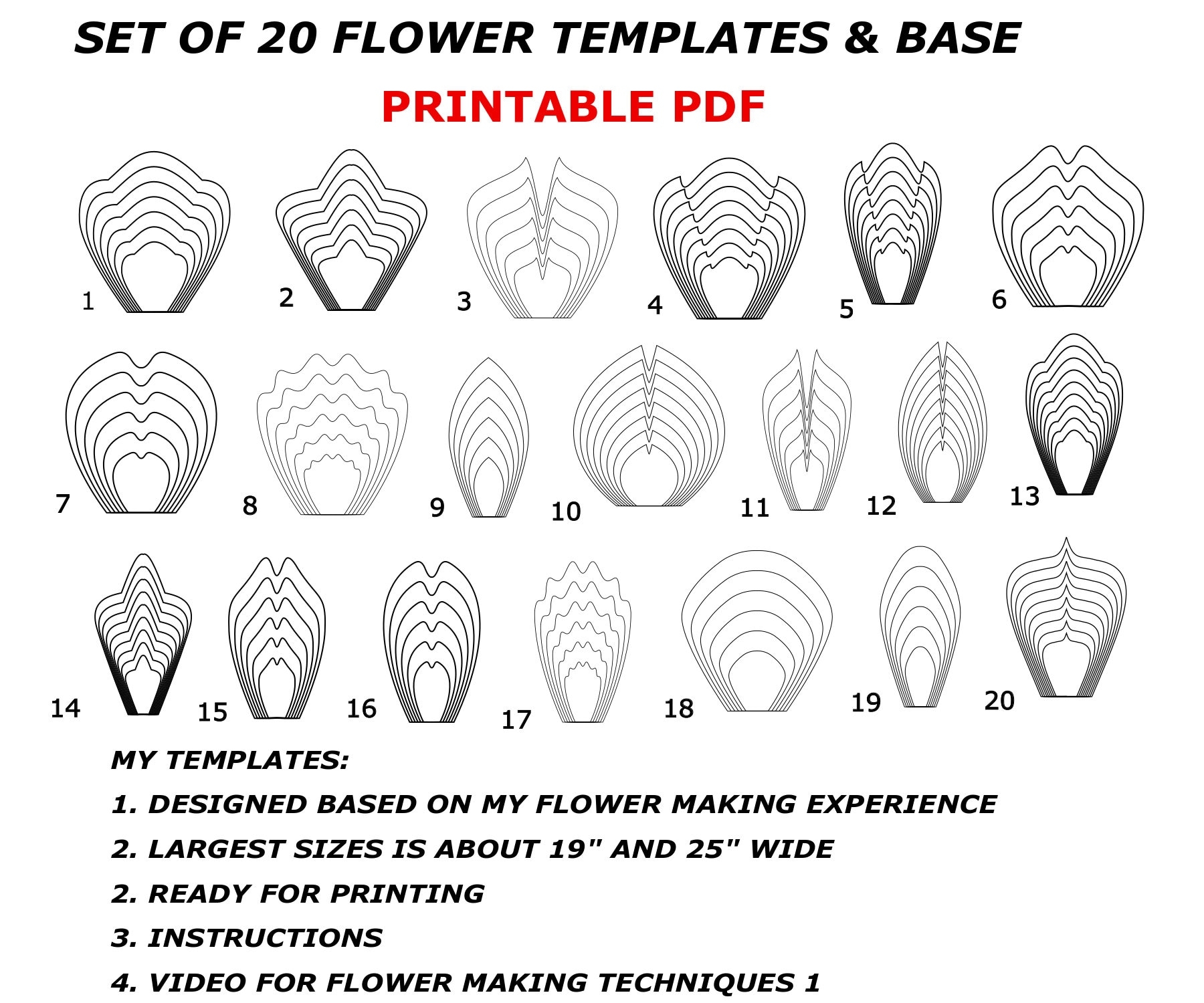 flower templates printable