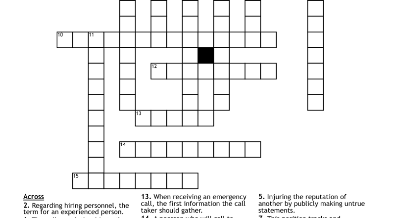 Law Enforcement Crossword WordMint