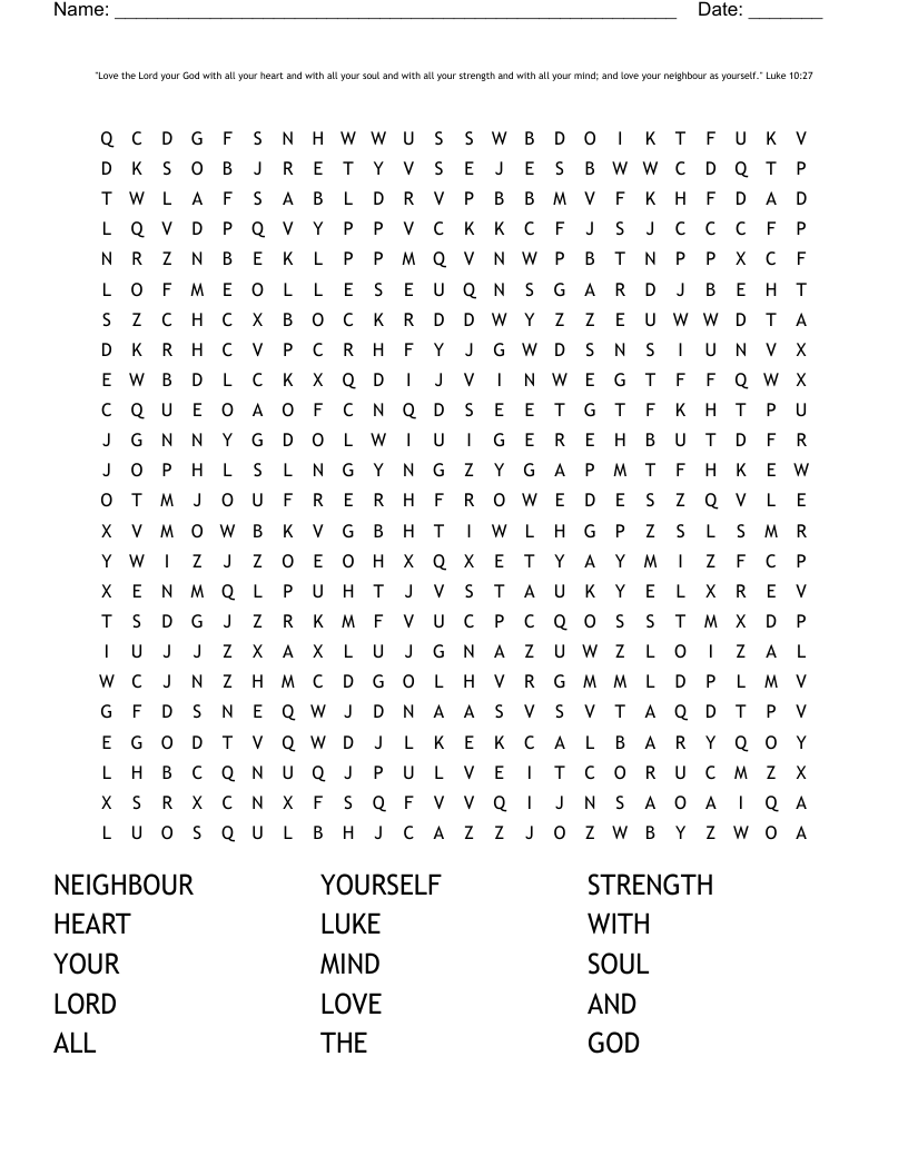 Love The Lord Your God With All Your Heart And With All Your Soul And With