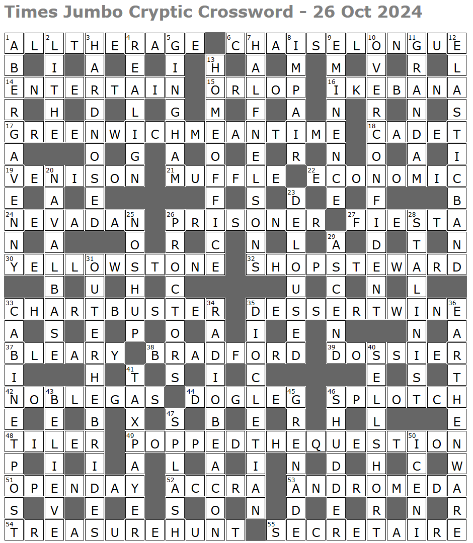 Lucian Poll s Web Ramblings Page 2 Mind twisting Horror Is It I Have Just The Thing Also Crosswords 