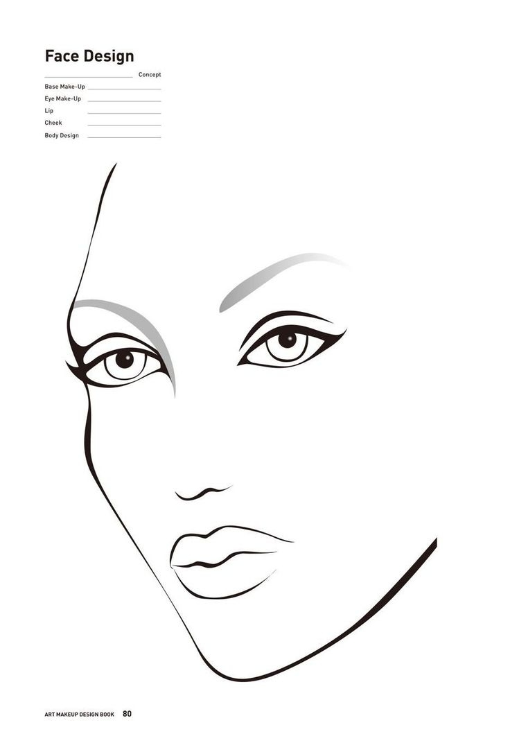Mac Makeup Face Charts Blank