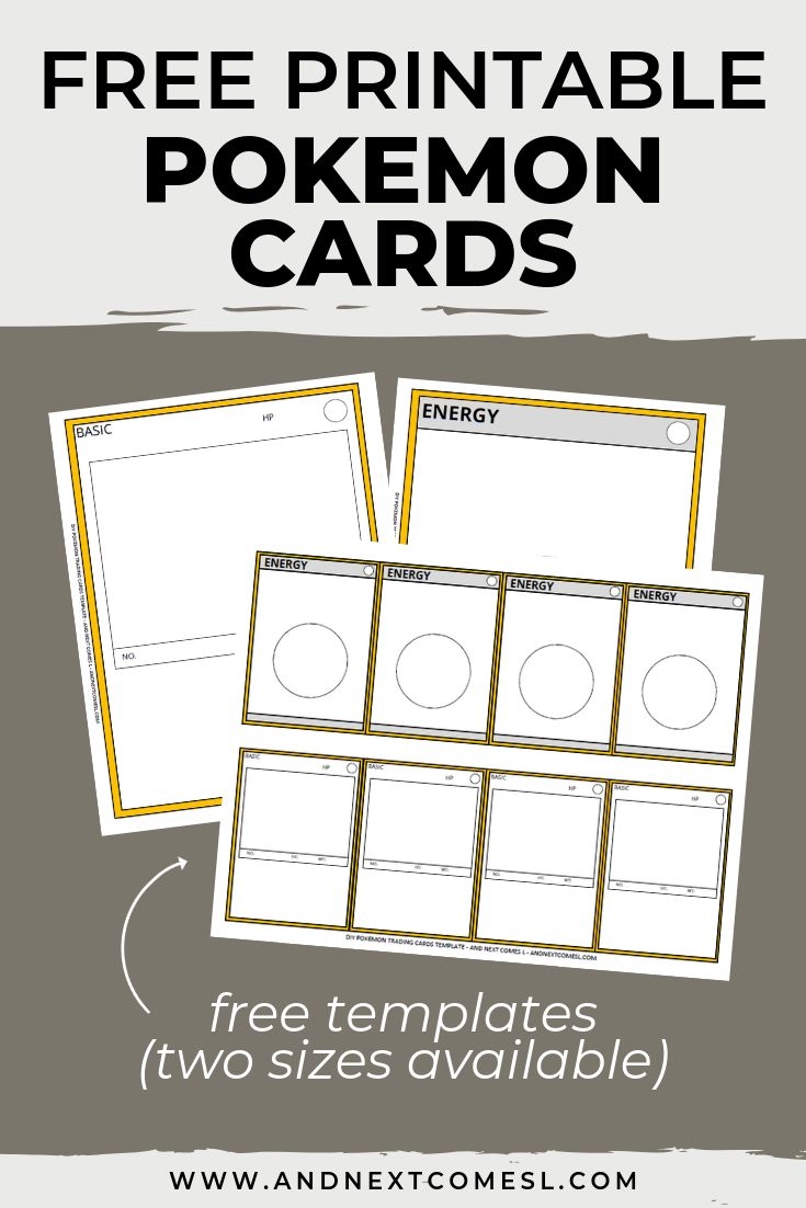 Make Your Own DIY Pokemon Cards With This Free Printable Template 
