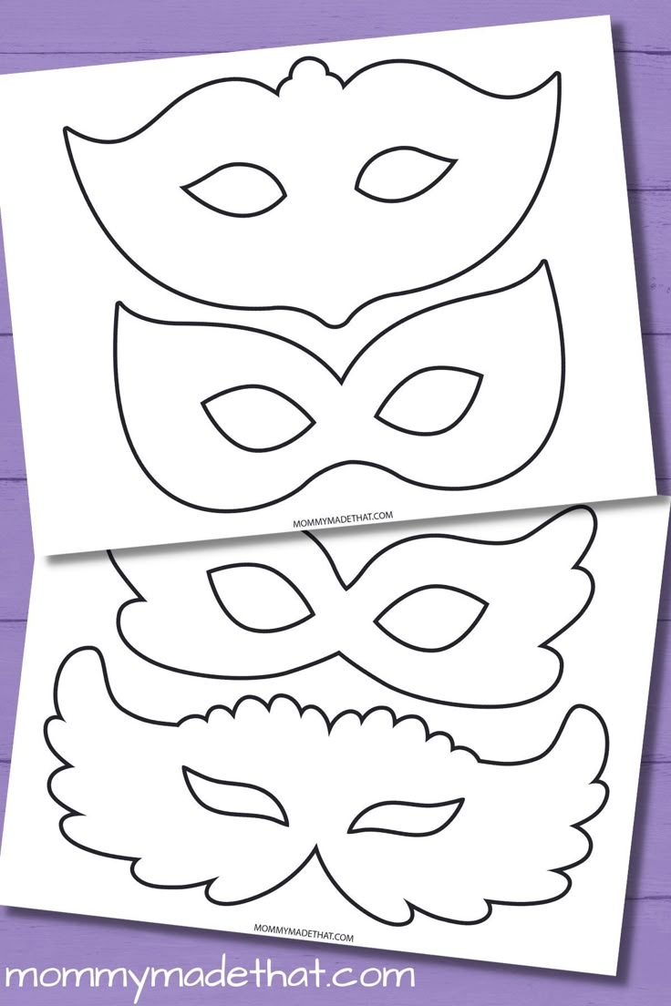 printable mardi gras mask template