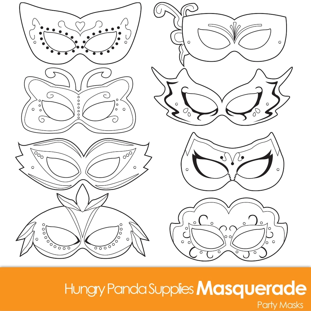 Masquerade Masks Masquerade Mask Printable Masquerade Mask Masquerade Costume Etsy