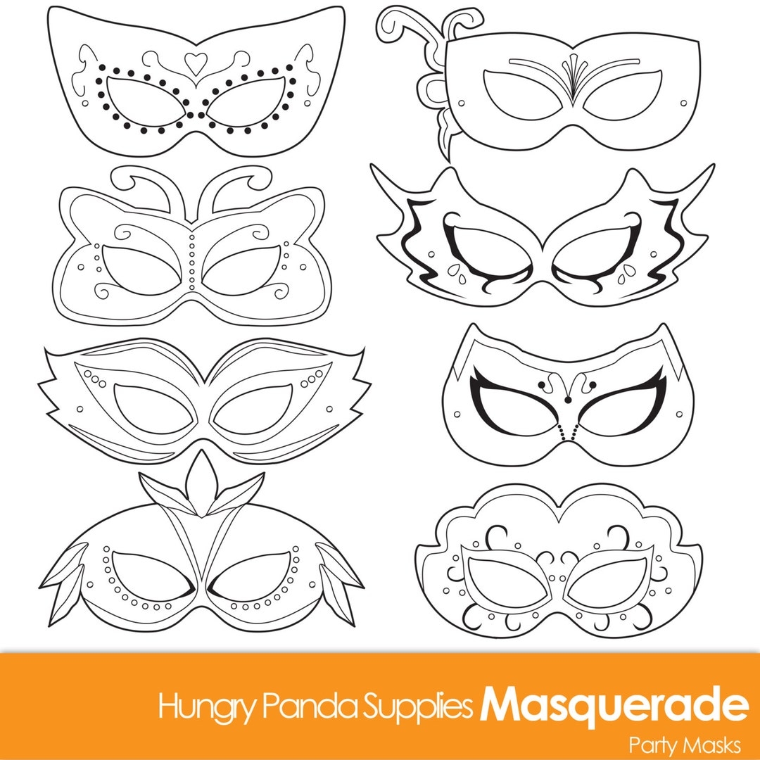 Masquerade Masks Masquerade Mask Printable Masquerade Mask Masquerade Costume Etsy