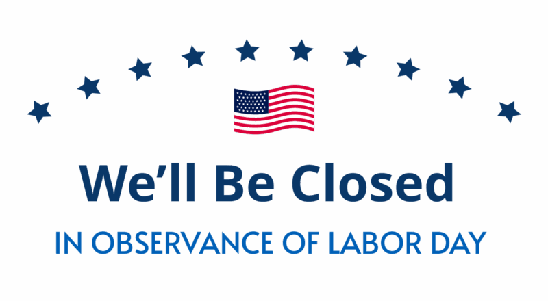 Minimalistic Closed On Labor Day Sign Template Square Signs