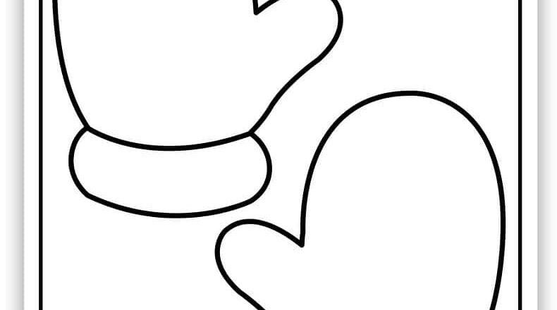 Mitten Templates Free PDF Printables Simply Love Coloring
